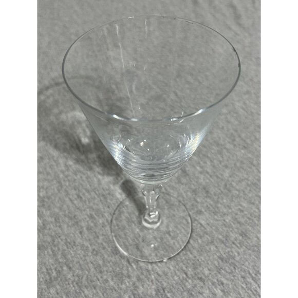 Vintage Fostoria Crystal Wine Glasses Goblets Set of 6 Faceted Stem Clear USA - Picture 11 of 12